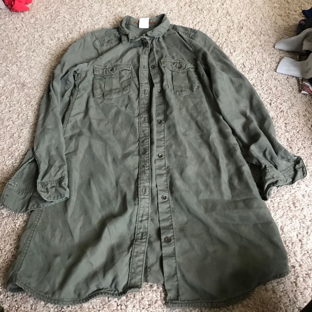 Army green H & M dress